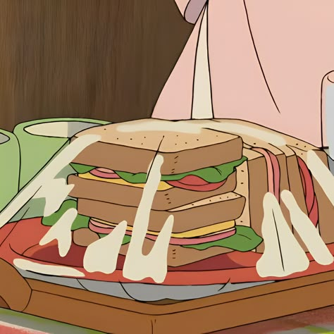 Ponyo Food, Gibli Studio Aesthetic, Studio Ghibli Core, Studio Ghibli Food, Ghibli Food, Ghibli Scenes, Ghibli Core, Ghibli Icons, Chihiro Y Haku