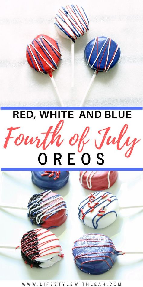 Easy Homemade Desserts, Patriotic Treats, Kid Friendly Dessert, July Desserts, Easy Sweets, Patriotic Food, Easy Chocolate Desserts, 4th Of July Desserts, Oreo Recipes