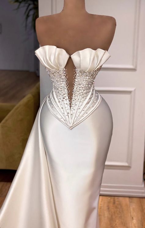 Valdrin Sahiti Dresses Wedding Mermaid, Civil Wedding Dresses, Afrikaanse Mode, Glamour Dress, Dream Wedding Ideas Dresses, فستان سهرة, Latest African Fashion Dresses, Gala Dresses, Dresses Elegant