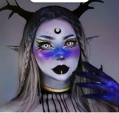 Very Easy Makeup, Makeup Brushes For Beginners, Viking Makeup, Dark Fantasy World, Fantasy Make-up, Halloweenský Makeup, Holloween Makeup, Smokey Makeup, Creepy Halloween Makeup