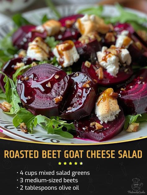 Quicker recipes Beet Salad With Goat Cheese, Beet Goat Cheese Salad, Beet Salad With Feta, Pesto Vinaigrette, Salad With Goat Cheese, Beet And Goat Cheese, Creamy Goat Cheese, Roasted Beet Salad, Fresh Beets