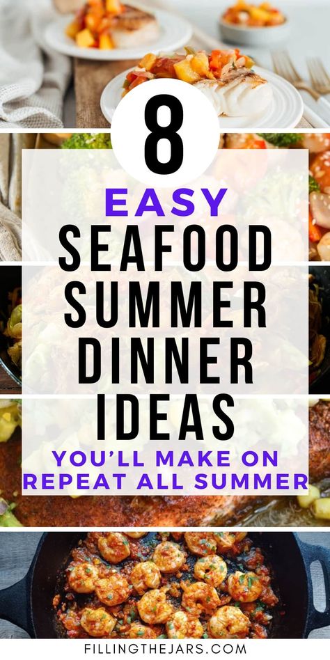 Elevate your summer dinners with these easy seafood recipes. Perfect for those who love summer food, these recipes blend the freshness of the ocean with the ease of summer meal prep. Discover summer dinner recipes that will become your go-to for summer meals. Ideal for quick summer dinner ideas, these dishes will keep you coming back for more. Easy Seafood Dinner Recipes, Summer Seafood Dinner, Summer Sunday Dinner Ideas, Summer Recipes Dinner Easy, Summer Meals Dinner, Cold Summer Dinners, Quick Summer Dinner Ideas, Seafood Recipes For Dinner, Seafood Dinner Ideas