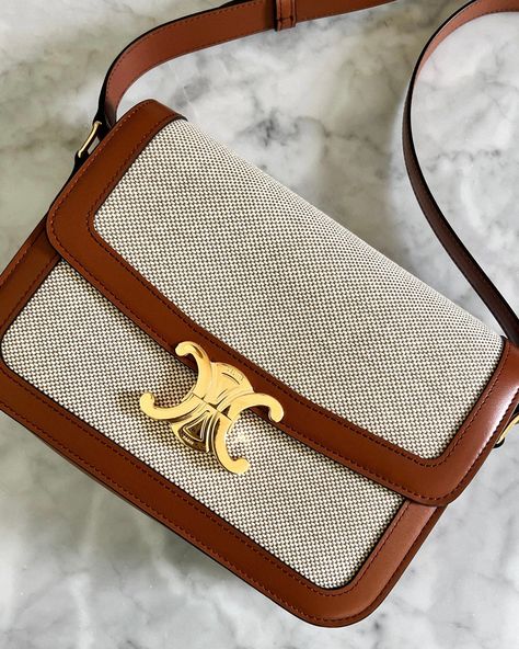 Celine Summer Bag, Celine Triomphe Bag Outfit Summer, Sac Celine Triomphe, Celine Bag 2023, Celine 2023 Spring Summer, Celine Canvas Bag, Celine Triomphe Bag Canvas, Spring Handbags 2023, Celine Triomphe Bag Outfit