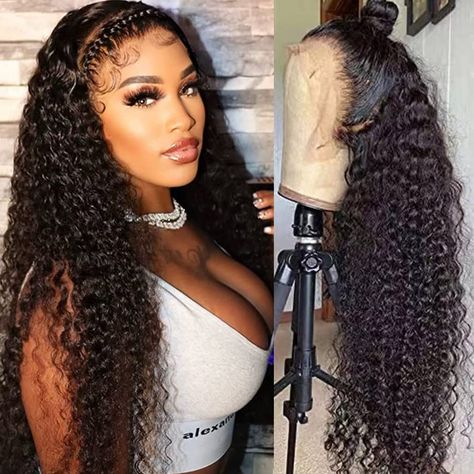 PRICES MAY VARY. Wigs Quality: 10A Frontal Wigs Human Hair, Cut From Young Girl Donors, Healthy and Soft,Hold Curl Well.This Human Hair Wig Can Make High Ponytail and Bun,Can be Dyed, Bleached, Straightened and Restyled Natural and Comfortable Wig: 180% Density HD Transparent Lace Front Wigs Human Hair Pre Plucked with Slightly Bleached Knots,Make it More Natural.21.5-22.5 Inch Medium Wig Cap With Adjustable Band and 4 Combs,Make It Wear Comfortablely and Securely Wigs Human Hair Material: 13X4 Wavy Human Hair Wigs, Jessica Simpson Hair, Wet And Wavy Hair, Curly Lace Frontal, Wavy Hair Extensions, Hair Wigs For Black Women, Virgin Hair Wigs, Lace Front Wigs Human Hair, Natural Hair Updo