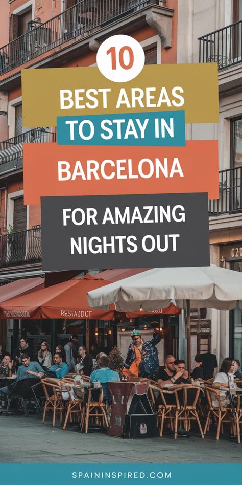 10 best areas to stay in Barcelona for amazing nights out, outdoor dining scene. Trendy Bars, Travel In Spain, Barcelona Vacation, Barcelona Guide, Barcelona Itinerary, Wine Bars, Spain Travel Guide, Trendy Bar, Neighborhood Guide