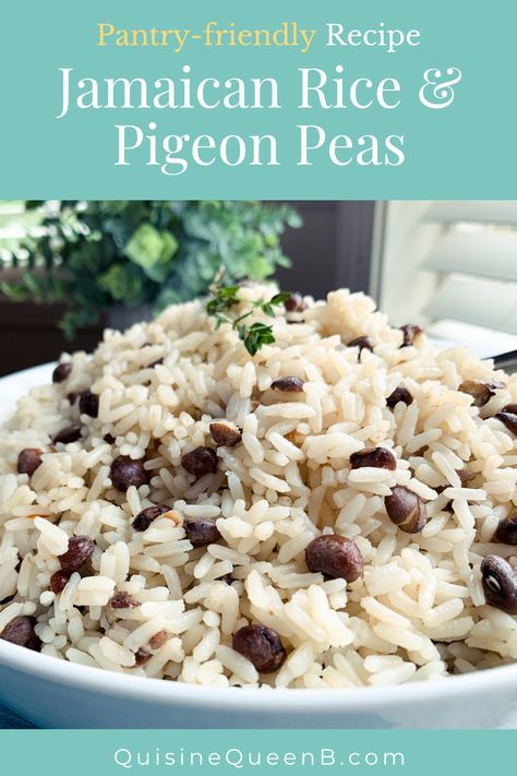 Rice And Pigeon Peas, Peas And Rice, Caribbean Dishes, Jasmine Rice Recipes, Jamaican Rice, Pigeon Peas, Rice And Peas, Pea Recipes, Scotch Bonnet