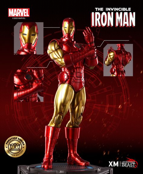 Ironman 1, Heroic Pose, Suit Portrait, Toy Makeover, Beast Marvel, Vfx Artist, Spiderman Comic Art, Xm Studios, Marvel Statues