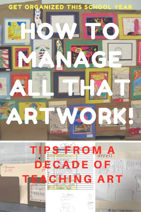 Managing All that Artwork!: folder, class art and art show organization Show Organization, Art Curriculum Planning, Art Room Rules, Art Classroom Organization, Elementary Art Classroom, Art Classroom Management, Elementary Art Rooms, Art Teacher Resources, Tips For Organizing