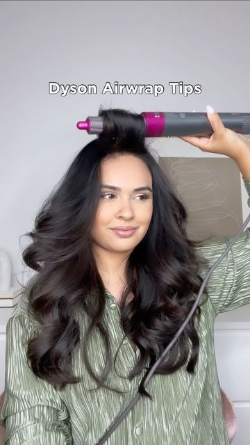 Dyson Air Wrap Storage Ideas, Dyson Air Wrap Tutorial, Dyson Curls, Dyson Air Wrap, Shark Hair, Dyson Hair, 5 Minute Hairstyles, Lasting Curls, Dyson Airwrap