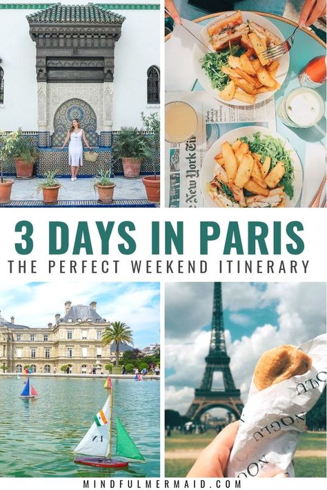 Plan the Perfect Weekend in Paris With This Itinerary - The Mindful Mermaid Travel Restaurant, Weekend In Paris, Travel Flight, Packing Travel, France Itinerary, Flight Travel, Paris Itinerary, Paris Travel Tips, Paris France Travel