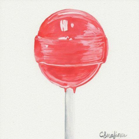 Candy Drawing, Red Lollipop, Kristina Webb, Prismacolor Art, Art Painting Tools, Inspirational Artwork, Arte Inspo, Pencil Art Drawings, Color Pencil Art