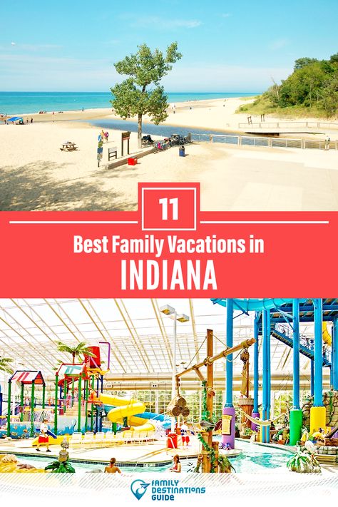 Need a little inspiration for a getaway to Indiana with kids? Planning a family trip to IN and want ideas for the top vacation spots and areas? We’re FamilyDestinationsGuide, and we’re here to help: Discover the best family vacations in Indiana - so you get memories that last a lifetime! #indiana #indianavacation #indianawithkids #indianafamilyvacation #familyvacation Indiana Vacation Ideas, Inexpensive Family Vacations, Indiana Vacation, Indiana Beach, Affordable Family Vacations, Kid Friendly Resorts, Cheap Family Vacations, Weekend Family Getaways, Best Weekend Trips