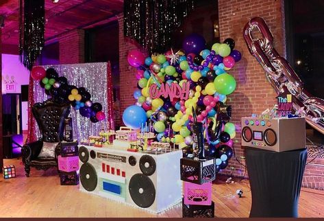 80s Theme Quinceanera, Breakdance Party Theme, Decades Theme Party Decoration, Decade Birthday Party Ideas, Freaknik Theme Party, 90s House Party Theme, Freaknik Party Ideas, Freaknik Party Decorations, 80 Party Ideas 80s Theme