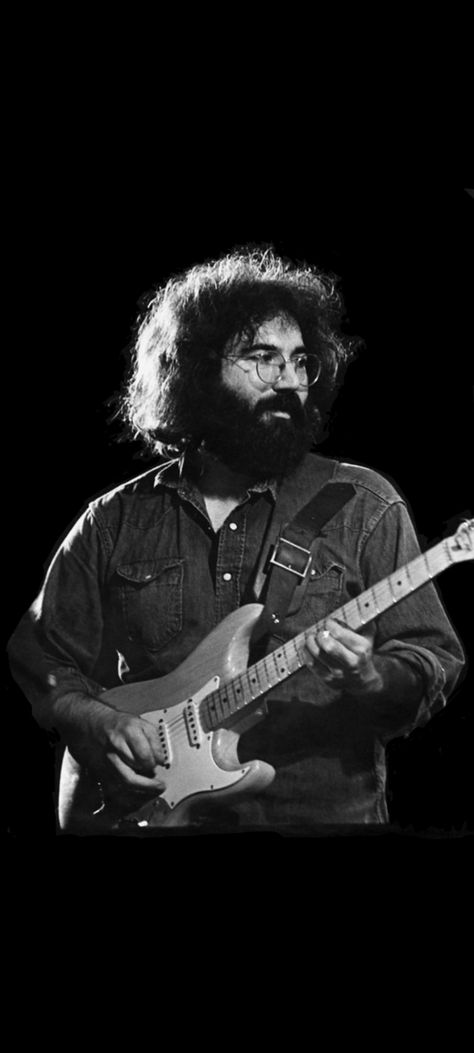 JERRY GARCIA Grateful Deadhead, Portrait References, Concert Stage, Jerry Garcia, Jazz Musicians, Band Logos, Grateful Dead, Rock Star, Playing Guitar