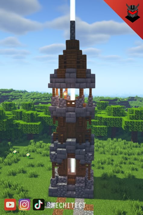 Minecraft: How to Build a Medieval Beacon Tower | Beacon Tower (Tutorial) This video shows you how to build a medieval beacon tower. Great for medieval related builds and survival worlds! Thank you for watching, and subscribe for more content! Medieval Playlist: • Minecraft - Medieval Builds Social Media: https://linktr.ee/Mechitect Patreon: https://www.patreon.com/mechitect Discord: https://discord.gg/CvrDMJfcYC Shaders: BSL Light Tower Minecraft, Mc Tower Design, Beacon Build Ideas Minecraft, Minecraft Small Tower Ideas, Towers Minecraft Ideas, Beacon Tower Minecraft, Beacon Builds Minecraft, Minecraft Outpost Tower, Minecraft Watchtower Simple