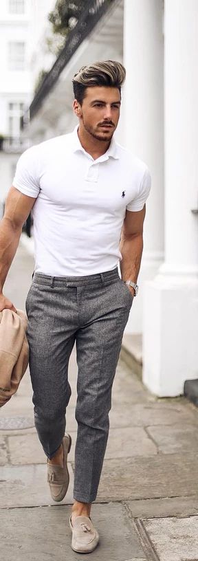 Casual | Looks | Rowan Row Business Casual Outfits For Men, Loafers Men Outfit, Mens Winter Fashion Outfits, Men's Business Outfits, Polo Shirt Outfits, Mens Business Casual Outfits, Mens Fashion Work, Suits Men Business, Preppy Men