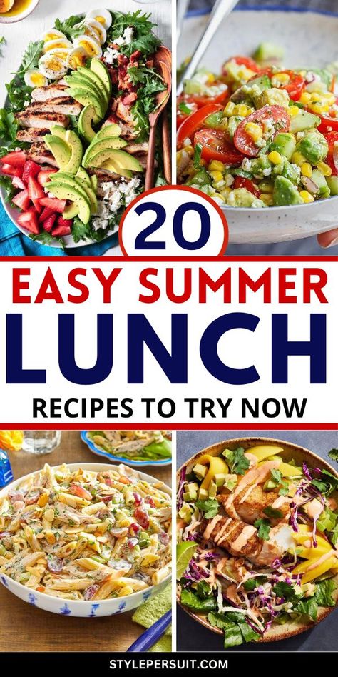 Summer is the perfect time to enjoy light, refreshing, and healthy meals that are easy to prepare and packed with nutrients. Here are over 20 delightful summer lunch ideas that will keep you cool and energized during the hot months. Easy Lunch Hosting Ideas, Easy Lake Lunches, Hosting Lunch Ideas Meals, Pool Lunch Ideas For Adults, Light Lunches For Summer, Summertime Lunch Ideas, August Food Ideas, Lunch Ideas For Friends Over, Poolside Lunch Ideas