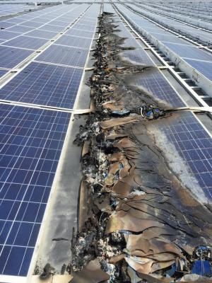 A row of solar panels caught fire on a roof in Littleton last month. Fire officials say combating solar-panel fires poses an extra risk of electrocution to Cheap Solar Panels, Solar Power Energy, Off Grid System, Cheap Solar, Solar Roof Tiles, Solar Panels Roof, Solar Power Panels, Monocrystalline Solar Panels, Solar Energy Panels