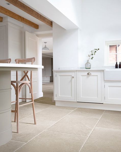 Stone Effect Tiles | Porcelain Tiles & Ceramic | Quorn Stone | Stone Kitchen Floor, Kitchen Flooring Trends, White Kitchen Floor, Indoor Tile, Flagstone Flooring, Beige Tile, Beige Kitchen, Natural Stone Flooring, Beige Stone