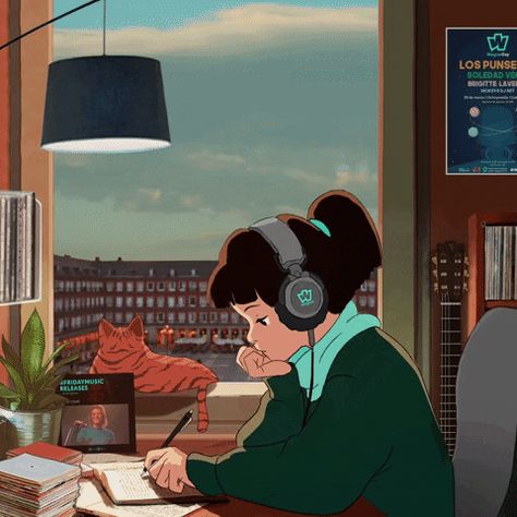 Animation Artwork Gif, Study Gif Aesthetic, Study Pixel Gif, Lofi Aesthetic Gif, Gif Quotes Aesthetic, Notion Aesthetic Icon Gif, Anime Lofi Gif, Music Gif Aesthetic, Aesthetic Animation Gif