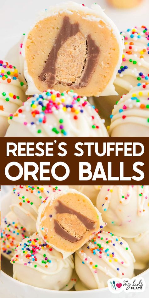 Peanut Butter Oreo Balls, Reese's Desserts, Reeses Dessert, Truffles Candy, Dessert Balls, Oreo Ball, Peanut Butter Ball, Kalahari Resort, Sweet Truffles