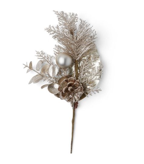 Add Some Sparkle to Your Holiday Decor with the 10" Christmas Gold Cypress Glitter Pick by Bloom RoomMake your holiday decor shine with the 10" Christmas Gold Cypress Glitter Pick by Bloom Room This beautiful pick is perfect for adding some sparkle to your Christmas tree, wreath, or any other holiday decoration The gold glitter adds a touch of glamour to your decor, while the cypress and pinecone elements bring a natural, rustic feelMeasuring at 1024 x 394 x 039in, this pick is made of paper, ir White And Gold Mantle Decor, Glam Christmas Tree, Welcome To Christmas, Christmas Shopping List, Glam Living, Unique Stocking Stuffers, Glam Christmas, Tree Wreath, Gold Christmas Decorations