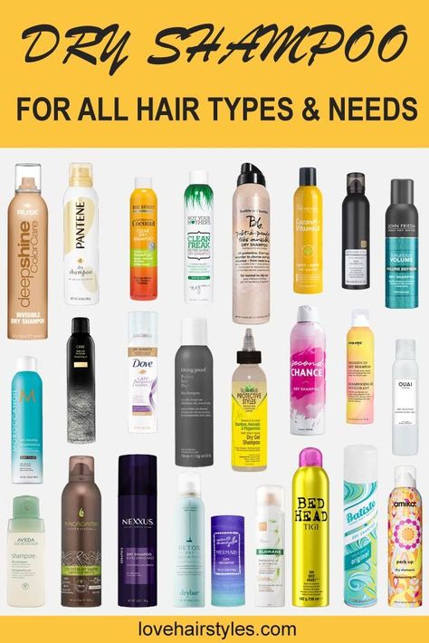 Shampoo Recommendations, Types Of Shampoo, Clear Shampoo, Best Dry Shampoo, Using Dry Shampoo, Shampoo Brands, Second Day Hairstyles, Dry Shampoo Hairstyles, Shampoo For Curly Hair