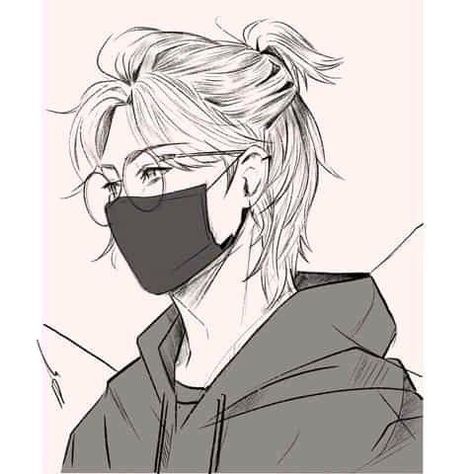 Long Hair With Glasses, Sketch Of Anime, Hair With Glasses, Sketch Artist, Draw Sketch, Beautiful Long Hair, Artist Artwork, Art Drawing, Sketch