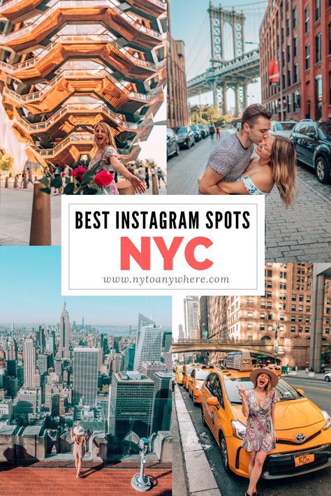 Best Instagram Spots In Nyc, Instagram Nyc Places, New York Night Outfit Fall, Spanish Harlem Nyc, New York Instagram Spots, Most Instagrammable Places In Nyc, Ny Places To Visit, New York City Senior Photos, Outfits For Nyc In May