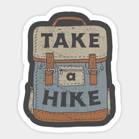 Hike sticker for nature lovers. Adventure in the great outdoors. . #Granola_Stickers #Granola_Girl_Wallpaper #Flat_Florals #Hiking_Clipart Seniors Jacket, Camping Stickers, Cool Laptop Stickers, Work Stickers, Stickers Design, Nature Stickers, Modern Tattoos, Outdoor Stickers, Classy Tattoos