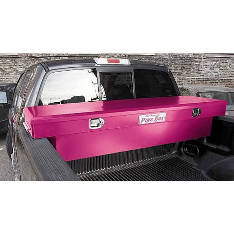 If i had a truck i would want this Pink Tacoma Truck, Pink Truck Interior, Pink Truck Accessories, Pink Tool Box, Camo Truck, Pickup Truck Accessories, Pink Tools, Silverado Truck, Chevy Girl