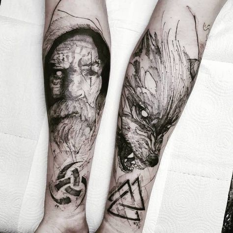 Top 55 Norse Wolf Tattoo Ideas - [2020 Inspiration Guide] Norse Wolf Tattoo, Viking Wolf Tattoo, Wolf Paw Tattoos, Celtic Wolf Tattoo, Wolf Pack Tattoo, Watercolor Wolf Tattoo, Howling Wolf Tattoo, Wolf Tattoo Meaning, Norse Wolf