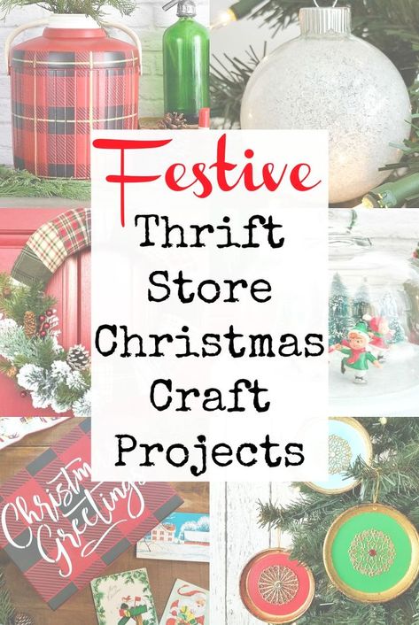 Christmas Repurpose Ideas, Upcycled Christmas Decor, Upcycled Holiday Decor, Christmas Thrift Store Painting, Christmas Thrift Store Diy, Christmas Bizarre Craft Ideas, Upcycled Christmas Decor Diy Ideas, Christmas Thrift Flips, Repurposed Christmas Decor