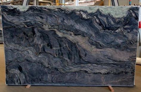 Explosion Fusion Blue | Acemar Marbles Quartzite Kitchen Island, Blue Quartzite, Gray And Brown, Quartzite Countertops, Metamorphic Rocks, Kitchen Worktop, Living Room Remodel, Italian Marble, Brown Shades