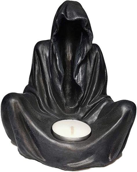 Amazon.com: Muse Design Candle Holder Grim Reaper Gothic Decor Sculptures Statues Art Resin Decorations : Home & Kitchen Emo Decor, Reaper Statue, Goth Candles, Memorial Candle Holder, Statues Art, Skull Candle Holder, The Grim Reaper, Gold Candle Holders, Skull Candle