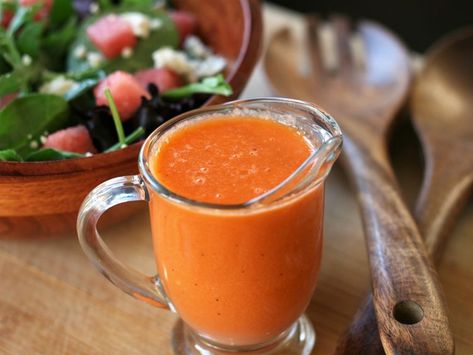 Watermelon Vinaigrette Recipe Watermelon Vinaigrette Recipe, Watermelon Soup, Vinaigrette Dressing Recipe, Strawberry Vinaigrette, Summertime Salads, Delicious Salad Dressings, Vinaigrette Recipe, Salad Dressing Recipes Homemade, Salad Sauce