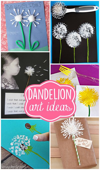 Pretty Dandelion Art & Craft Ideas for Kids and Adults | CraftyMorning.com Q Tip Dandelion Craft, Cotton Ball Dandelion Craft, Dandelion Kids Craft, Preschool Dandelion Crafts, Dandelion Preschool Craft, Dandelion Craft For Kids, Dandelion Art For Kids, Dandelion Crafts, Crafts Ideas For Adults