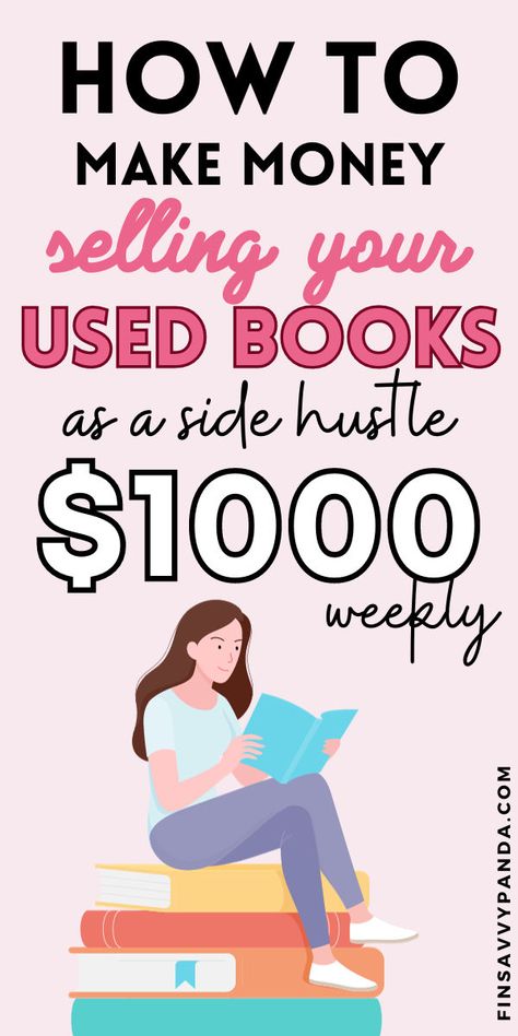 Book lovers, rejoice! Discover the best places to sell used books and turn your literary treasures into a profitable side hustle at home. Perfect for women looking to make extra money, our guide reveals the most effective ways to get money for your beloved reads. From online platforms to local bookstores, start turning your pages into cash today. Let your book collection fuel your financial goals! Selling Used Books, Sell Used Books, Where To Sell, Ways To Get Money, Get Money, Money Making Jobs, Extra Money Online, Make Extra Money, Earn Extra Money