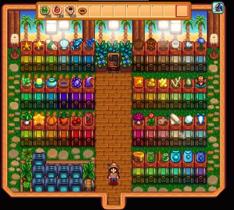 Hillside Farm Stardew, Stardew Fair Display, Storage Shed Sdv, Stardew Valley Shed Layout Chest, Stardew Valley Farm Layout Four Corners No Mods, Star Dew Valley Farm Layouts Standard, Stardew Valley Big Shed Layout, Stardew Obelisk Layout, Stardew Valley Monster Farm Layout