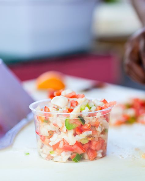 Bringing the beach to your table with this fresh and zesty conch salad 🌊🍋  Perfect for your summer gatherings! #Hosting Conch Salad, Summer Gathering, Cocktail Hour, Conch, The Beach, Salad, Texture, Bring It On