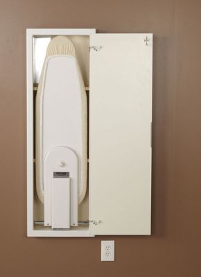 Is ironing a hassle for you? That's because you haven't met this innovative In-Wall Ironing Board! Wall Ironing Board, Wall Mounted Ironing Board, Ironing Boards, Laundry Closet, Small Laundry Rooms, Small Laundry, Laundry Room Storage, Laundry Mud Room, Laundry Room Makeover