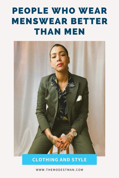 People Who Wear Menswear Better Than Men Non Binary Suit, Non Binary Quotes, What Is Non Binary, Nonbinary Man Flag, Non Binary People, Lifestyle Articles, Quick Fashion, Fashion Tips For Men, Non Binary Memes Hilarious