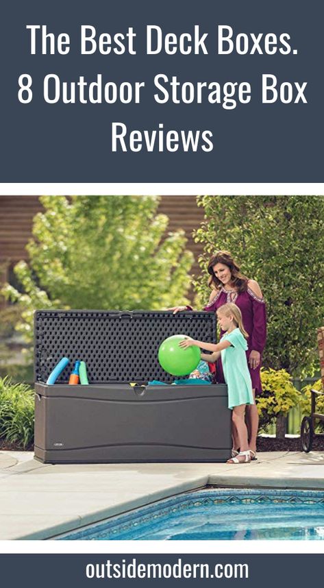 Storing Pool Equipment, Deck Storage Boxes, Pool Deck Storage Ideas, Pool Storage Box, Patio Redo, Screened Deck, Pool Toy Storage, Pool Vibes, Visual Clutter