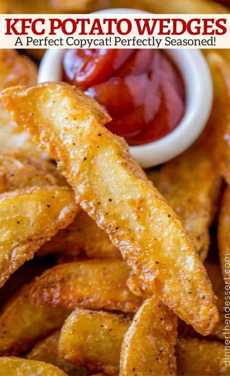 Savor the delightful crunch of KFC Potato Wedges, perfectly coated in a subtle KFC chicken seasoning. These wedges are double fried to achieve a crispy exterior while maintaining a soft and fluffy interior. Kfc Potato Wedges, Potato Wedges Recipe, Wedges Recipe, Kfc Chicken, Fried Foods, Potato Wedges, Fried Food, Chicken Seasoning, Grocery List