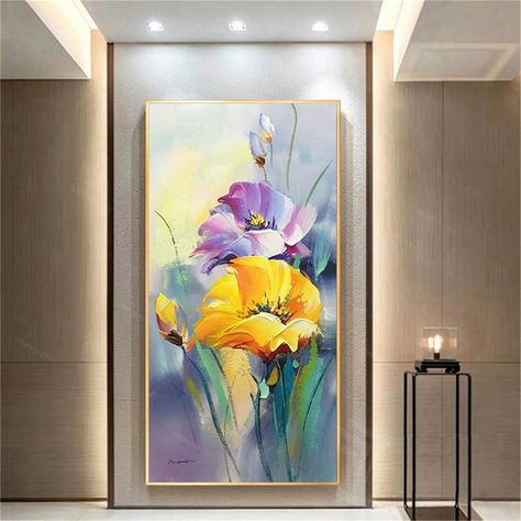 Flower Abstract Painting, Texture Artwork, Texture Illustration, Gold Art Painting, Picture For Living Room, Painting Canvas Wall, Flow Painting, Flower Painting Canvas, Abstract Painting On Canvas