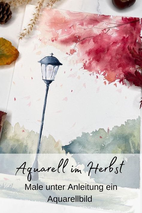 Aquarell im Herbst malen Bujo Themes, Quick Saves, Art