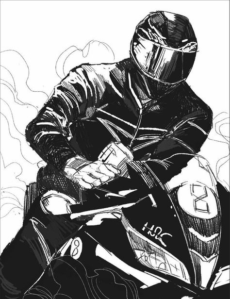 Motorcycle Character Design, Anime Biker Guy, Person Riding Motorcycle, Aesthetic Body Men, Motorcycle Icon, Kraftangan Prasekolah, Motorcycle Helmet Design, Image Moto, Motorcycle Drawing