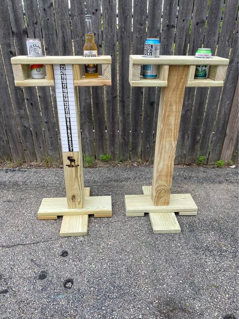 Corn Hole Drink Holder Scoreboard How To Build Cornhole Boards, Cornhole Scoreboard Diy, Cornhole Scoreboard, Corn Hole Diy, Drink Stand, Airbnb Design, Pressure Treated Wood, Corn Hole, Yard Games