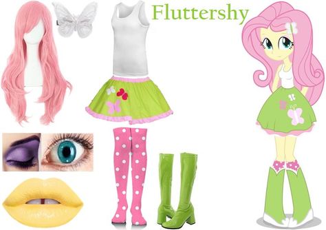 #EquestriaGirls #Fluttershy #Cosplay #Outfits Flutter Shy Inspired Outfits, Mlp Cosplay Fluttershy, Fluttershy Halloween Costume, Mlp Inspired Outfits, Fluttershy Inspired Outfits, Fluttershy Clothes, Closet Cosplay Ideas, Fluttershy Outfit, Fluttershy Costume