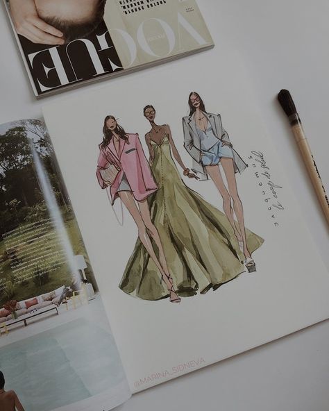 Fashion Sketchbook Inspiration, Fashion Dream Job, Fashion Drawing Sketches, Fashion Drawing Tutorial, Fashion Design Sketchbook, Fashion Design Collection, Fashion Design Portfolio, Fashion Sketchbook, Fashion Illustration Dresses